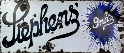 Lot 636 - 'STEPHEN'S INK', ENAMELLED ADVERTISEMENT SIGN