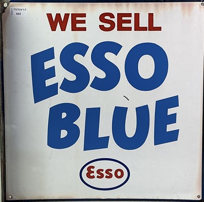 Lot 641 - 'WE SELL ESSO BLUE', DOUBLE SIDED WALL BRACKET ENAMELLED ADVERTISEMENT SIGN