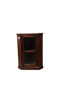 Lot 111 - SMALL STAINED PINE CORNER CABINET