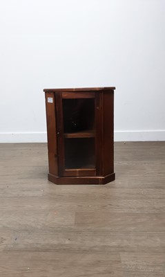 Lot 111 - SMALL STAINED PINE CORNER CABINET