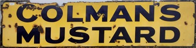 Lot 647 - 'COLEMANS MUSTARD', ENAMELLED ADVERTISMENENT SIGN