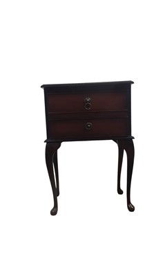 Lot 71 - REPRODUCTION MAHOGANY NEEDLEWORK TABLE