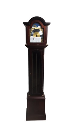Lot 93 - REPRODUCTION MAHOGANY LONGCASE CLOCK
