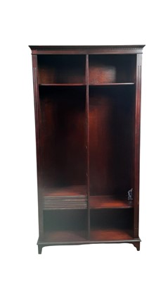 Lot 108 - REPRODUCTION MAHOGANY OPEN BOOKCASE