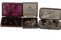 Lot 24 - HAMILTON AND INCHES PART CUFF LINK AND STUD...