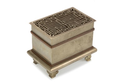 Lot 1273 - PAKTONG COPPER BANDED CHINESE INCENSE CLOCK