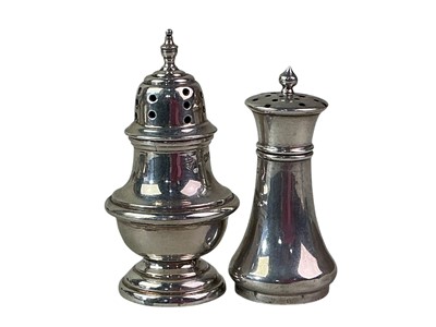 Lot 65 - TWO SILVER PEPPER POTS