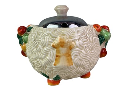 Lot 96 - CLARICE CLIFF CELTIC HARVEST PRESERVE POT