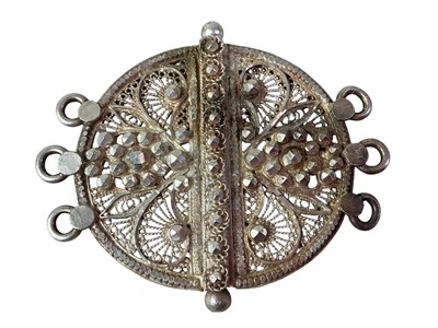 Lot 247 - EASTERN SILVER BELT BUCKLE