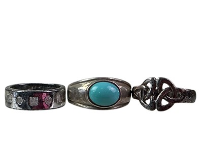 Lot 237 - COLLECTION OF SILVER DRESS RINGS