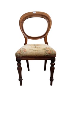 Lot 266 - TWO VICTORIAN MAHOGANY BALLOON BACK SINGLE CHAIRS