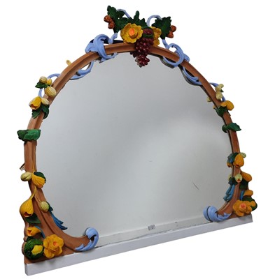 Lot 295 - OVERMANTEL WALL MIRROR