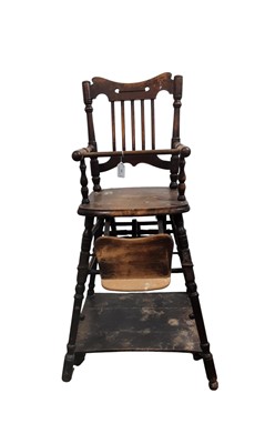 Lot 280 - VICTORIAN CHILD'S HIGHCHAIR