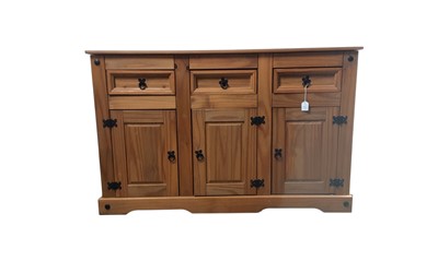 Lot 283 - MODERN PINE SIDEBOARD.