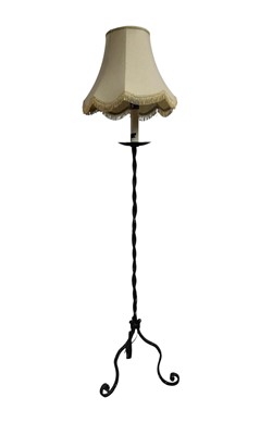 Lot 286 - WROUGHT METAL FLOOR LAMP