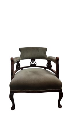 Lot 290 - LATE VICTORIAN TUB CHAIR