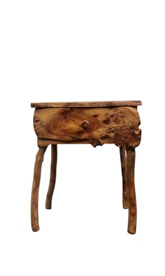 Lot 291 - RUSTIC STYLE BEDSIDE TABLE
