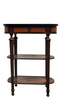 Lot 1253 - VICTORIAN WALNUT NEEDLEWORK TABLE