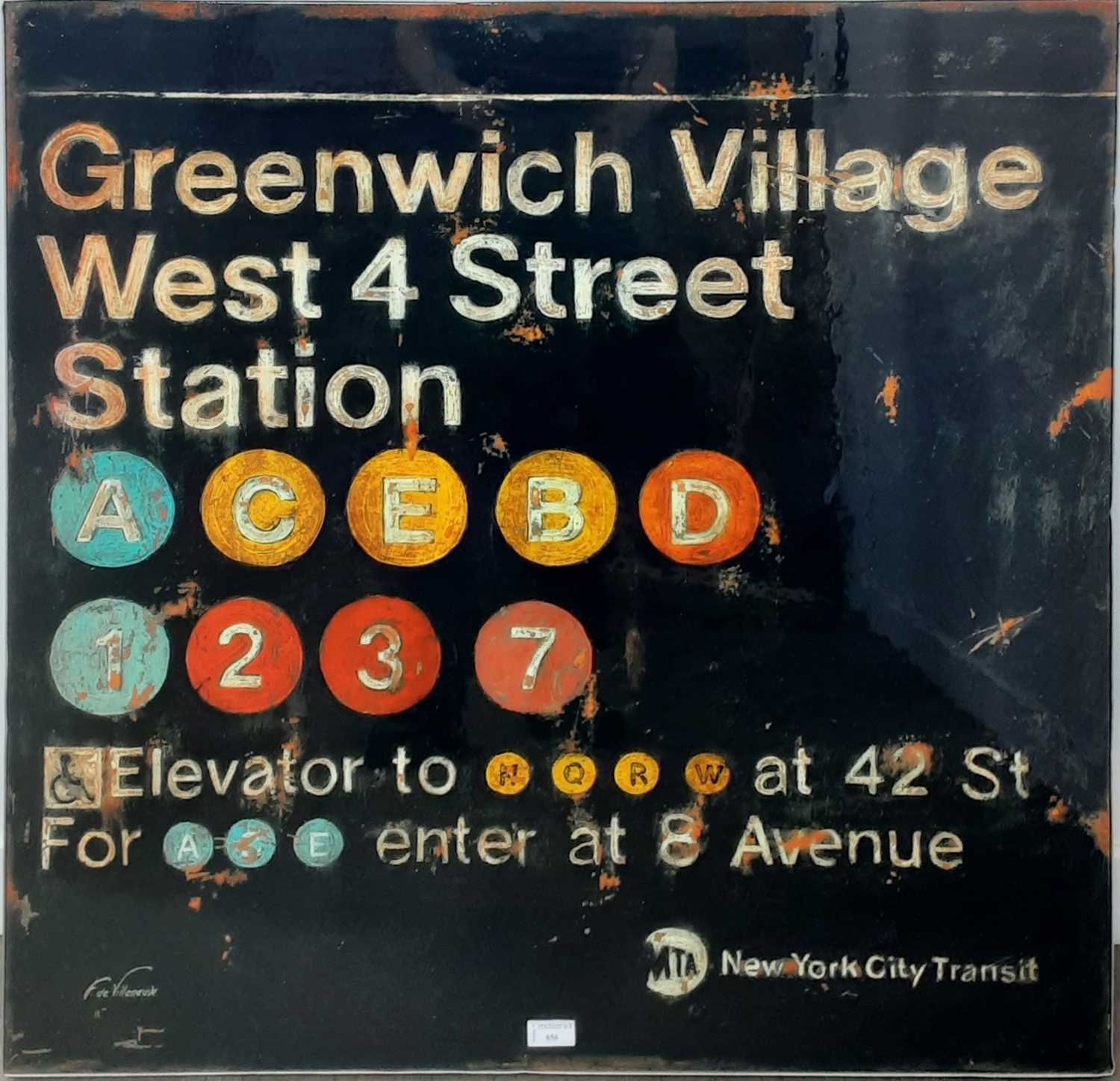 Lot 656 - GREENWICH VILLAGE SUBWAY SIGN