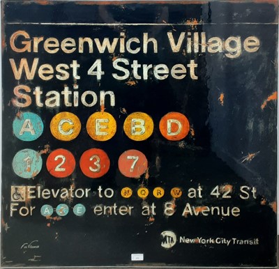 Lot 656 - GREENWICH VILLAGE SUBWAY SIGN