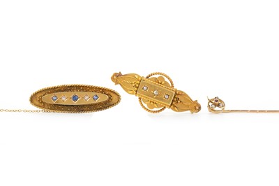Lot 519 - VICTORIAN BAR BROOCH