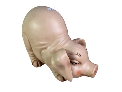 Lot 402 - LARGE COIN BANK MODELLED AS A PIG