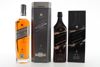 Lot 226 - JOHNNIE WALKER DOUBLE BLACK 1L AND 18 YEAR OLD PLATINUM LABEL 1L
