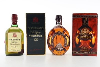 Lot 236 - DIMPLE 15 YEAR OLD 75CL AND BUCHANAN'S 12 YEAR OLD 75CL