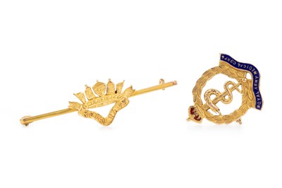 Lot 547 - TWO MILITARY SWEETHEART BROOCHES