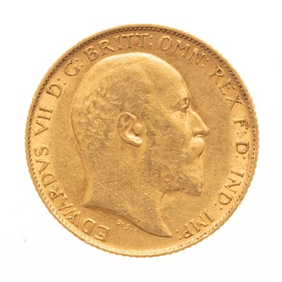 Lot 40 - EDWARD VII GOLD HALF SOVEREIGN