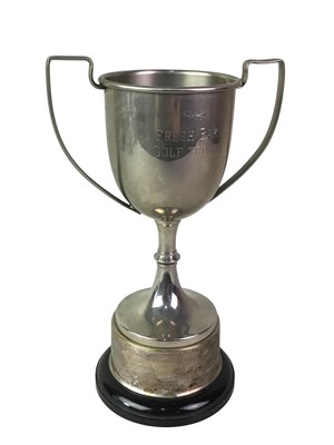 Lot 460 - SILVER PLATED GOLF TROPHY