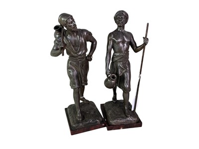 Lot 491 - TWO CAST METAL FRENCH FIGURES