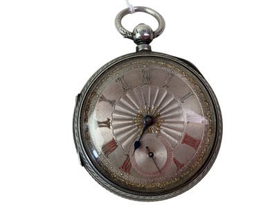 Lot 496 - SILVER POCKET WATCH