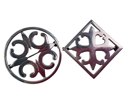 Lot 507 - TWO ORTAK SILVER BROOCHES