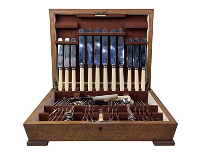 Lot 505 - CANTEEN OF SILVER PLATED CUTLERY