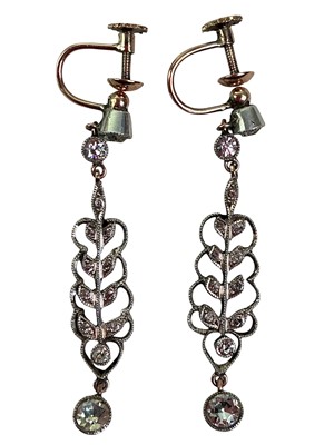 Lot 528 - PAIR OF DROP EARRINGS
