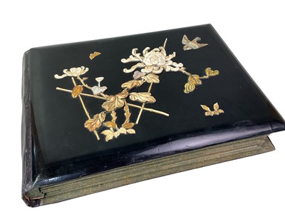 Lot 548 - ASIAN LACQUERED PHOTO ALBUM