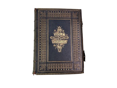 Lot 633 - VICTORIAN LEATHER BOUND FAMILY BIBLE