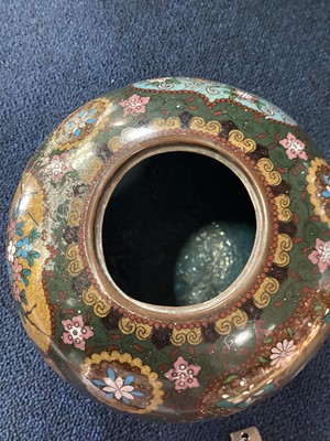 Lot 1285 - PAIR OF JAPANESE CLOISONNE VASES