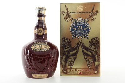 Lot 220 - CHIVAS ROYAL SALUTE 21 YEAR OLD RUBY DECANTER