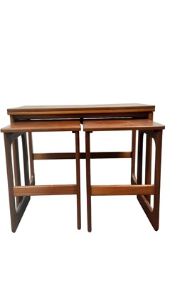 Lot 559 - TEAK NEST OF THREE TABLES
