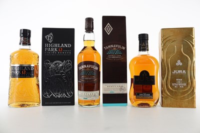 Lot 309 - HIGHLAND PARK 12 YEAR OLD, TAMNAVULIN DOUBLE CASK AND JURA 10 YEAR OLD ORIGIN