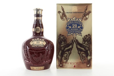 Lot 272 - CHIVAS ROYAL SALUTE 21 YEAR OLD RUBY DECANTER