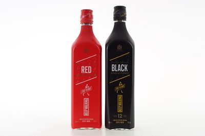 Lot 291 - JOHNNIE WALKER 200 YEARS 'KEEP WALKING' BLACK LABEL AND RED LABEL