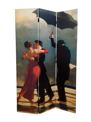 Lot 574 - THREE FOLD SCREEN