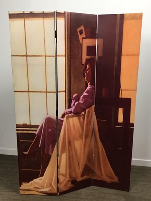 Lot 574 - THREE FOLD SCREEN