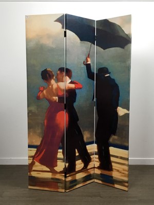 Lot 574 - THREE FOLD SCREEN