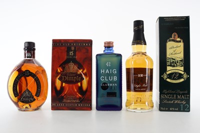 Lot 183 - DIMPLE 15 YEAR OLD 75CL, BEN BRACKEN 12 YEAR OLD