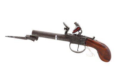 Lot 111 - POCKET FLINTLOCK PISTOL