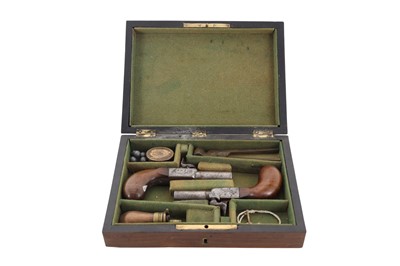 Lot 114 - PAIR OF PERCUSSION POCKET PISTOLS